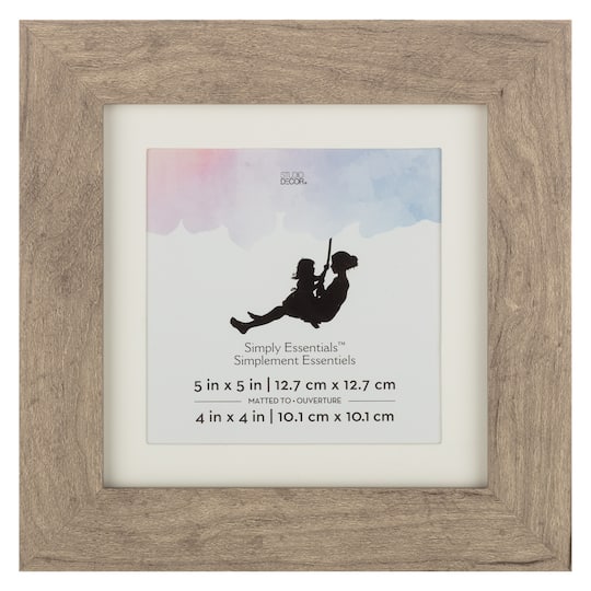 Studio Decor; Simply Essentials™ Griege Frame with Mat by Studio Décor®; Category:Single Opening; Image:1